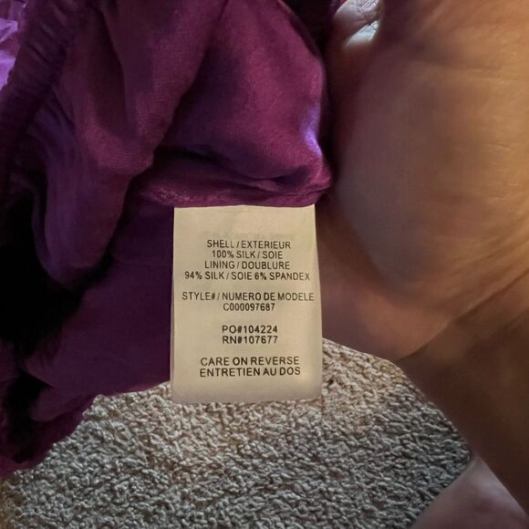 Alice + Olivia purple silk blouse small - Picture 4 of 7
